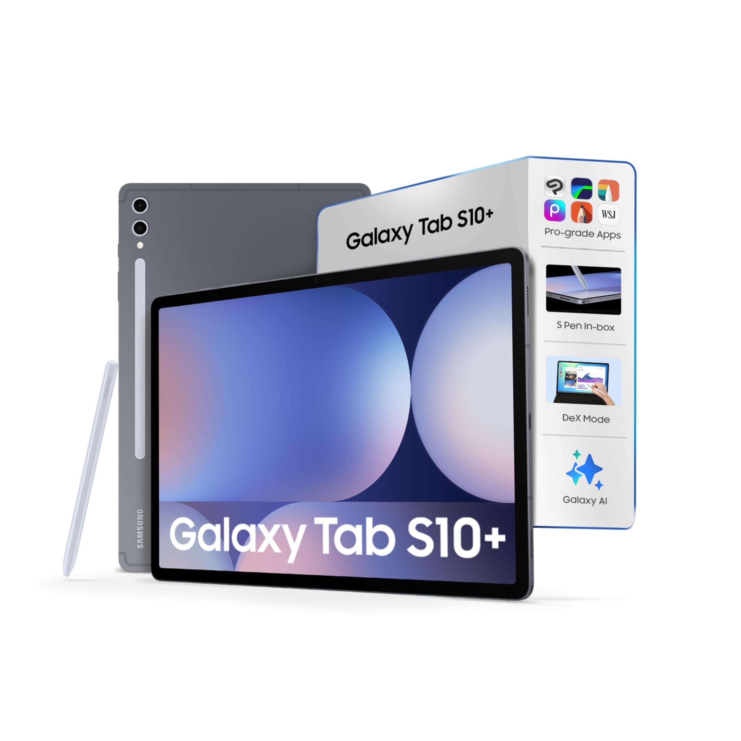 Samsung Galaxy Tab S10 Plus, S Pen in-Box, 31.5 cm (12.4 inch) Dynamic AMOLED 2X Display, 12 GB RAM, 256 GB Storage, Wi-Fi Tablet, Moonstone Gray