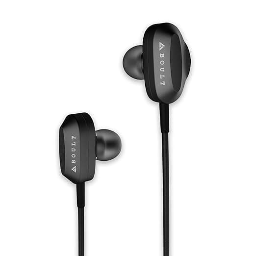 Boult Audio Bass Buds X2 in-Ear Dual Driver Wired Earphones with Microphone and Deep Bass, Headset with Noise Cancellation & HD Sound Mobile (Black) I