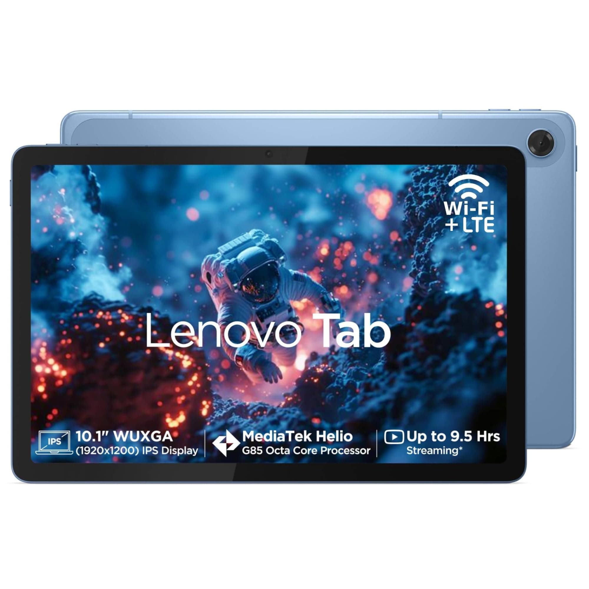 Lenovo Tab| 10.1" Display| 4G (LTE) + Wi-Fi (Calling)| 4GB RAM + 128GB ROM (Expandable up to 1 TB)| Metal Body| Dual Speakers with Dolby Atmos| Androi...