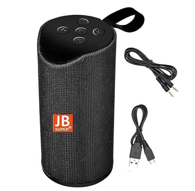 JB Super Bass Portable Wireless Bluetooth Speaker jb22 with Aux Cable 10W with Built-in mic, TF Card Slot, USB Port - Multi Color Bluetooth Speakers