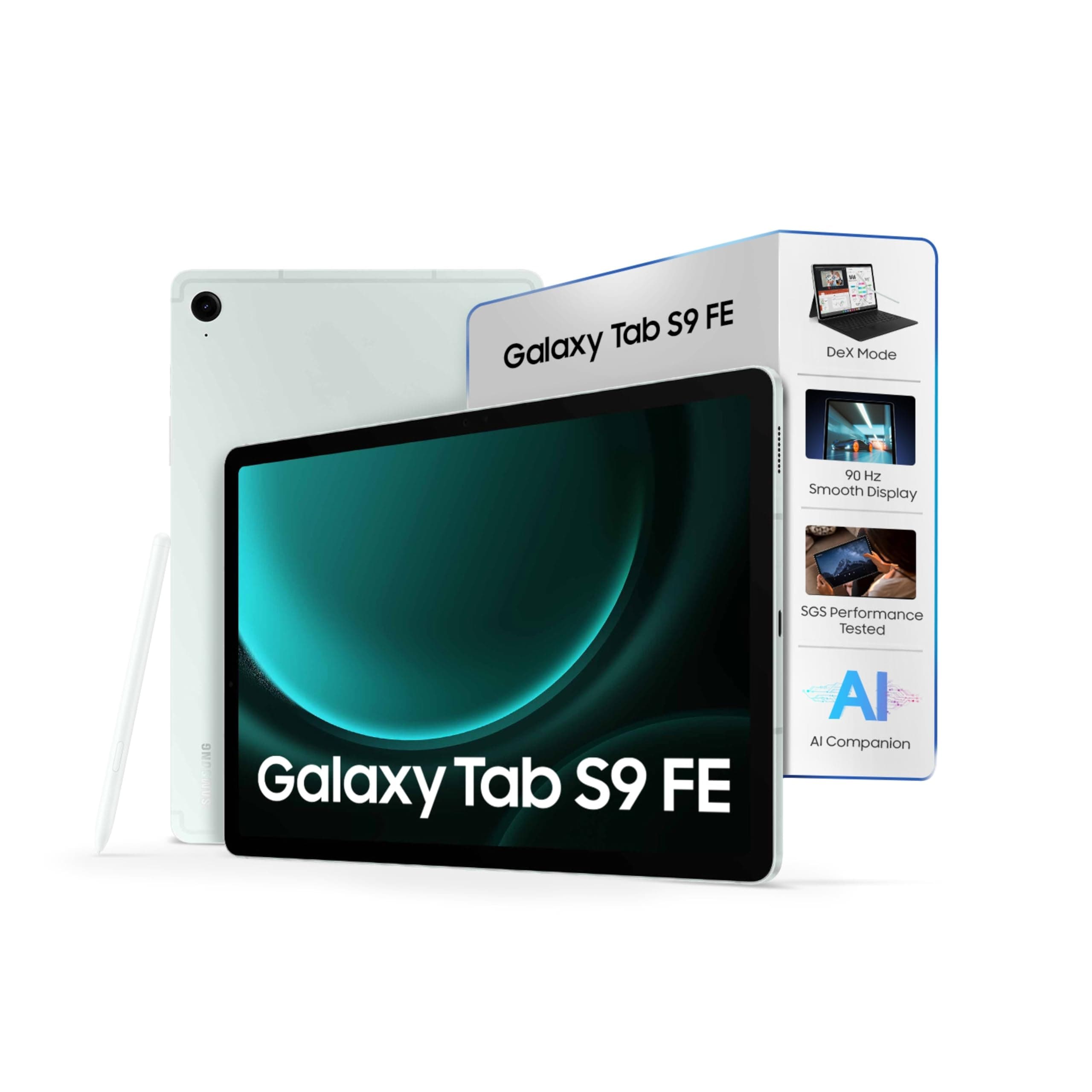 Samsung Galaxy Tab S9 FE 27.69 cm (10.9 inch) Display, RAM 6 GB, ROM 128 GB Expandable, S Pen in-Box, Wi-Fi, IP68 Tablet, Mint