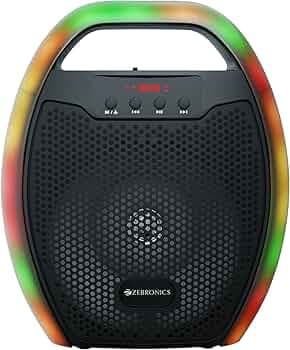 ZEBRONICS Sound Feast 60 Portable Wireless Speaker with 10W Output, Bluetooth v5.0, FM Radio, AUX, USB, mSD, TWS, 6.3mm Wired mic Support, Media + Vol...