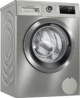 Bosch Active Oxygen 9KG 1400 RPM Inverter Touch Control Fully Automatic Front Loading Washing Machine With Inbuilt Heater (WAU28Q9SIN,Silver)