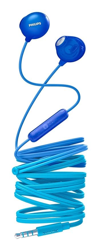 Philips Audio SHE2305BL/00 Upbeat Wired in Ear Earphone with Mic (Marine Blue) In-Ear