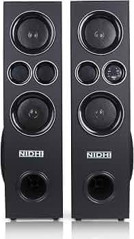 NIDHIE Black Panther Double with MIC 160 W Bluetooth Tower Speaker