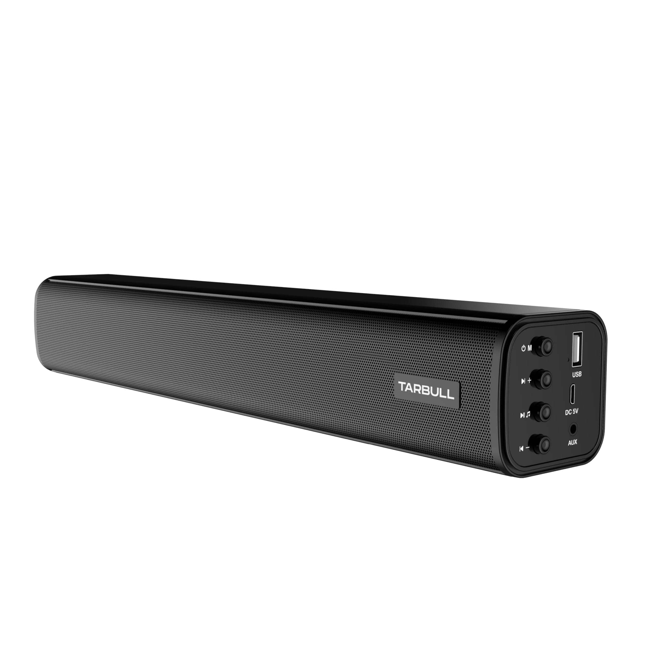 TARBULL Studio SB200- Preloaded with 1001 Superhit Songs, 16W Bluetooth Soundbar, 2.0 Channel with 52mm Drivers, USB, Aux Out, Upto 8Hrs Playtime