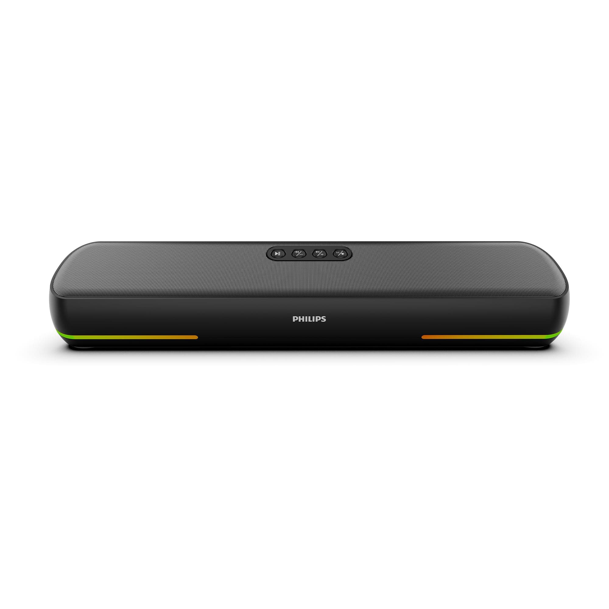 Philips TAB4120BK/94 Wireless Bluetooth Soundbar, 20W, 8H Playtime, Bluetooth 5.1, TWS Mode, RGB Light, LED Indicator, Built-in Mic, Voice Assistant, ...