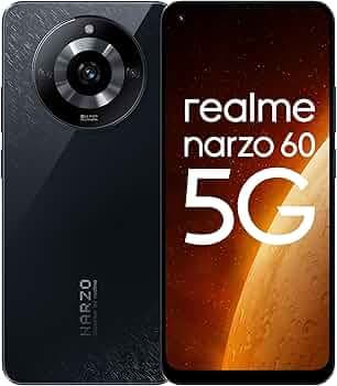 (Refurbished) realme narzo 60 5G (Cosmic Black,8GB+128GB) | 90Hz Super AMOLED Display | Ultra Sharp 64 MP Camera | with 33W SUPERVOOC Charger