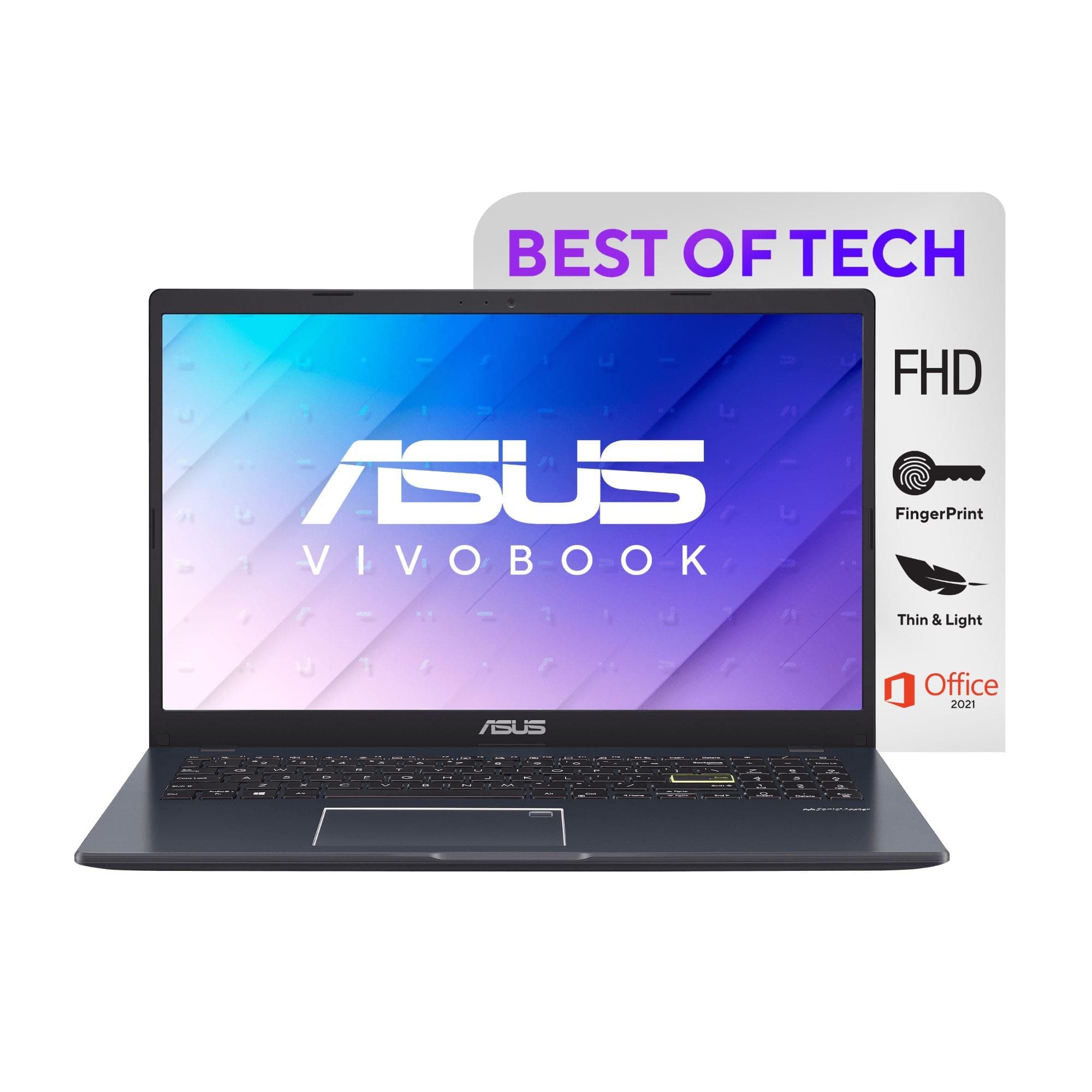 ASUS Vivobook Go 15, Intel Celeron N4500, 15.6"(39.62cm) FHD 16:9 60 Hz, Thin & Light Laptop (8GB RAM/512 SSD/Intel HD Graphics/Win 11/Office 2021/Fin...