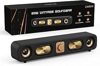 CASON 25W Portable Wireless Bluetooth Soundbar– Vintage Stereo Speakers with FM Radio Sound,8 Hours Battery Life, AUX/USB/...