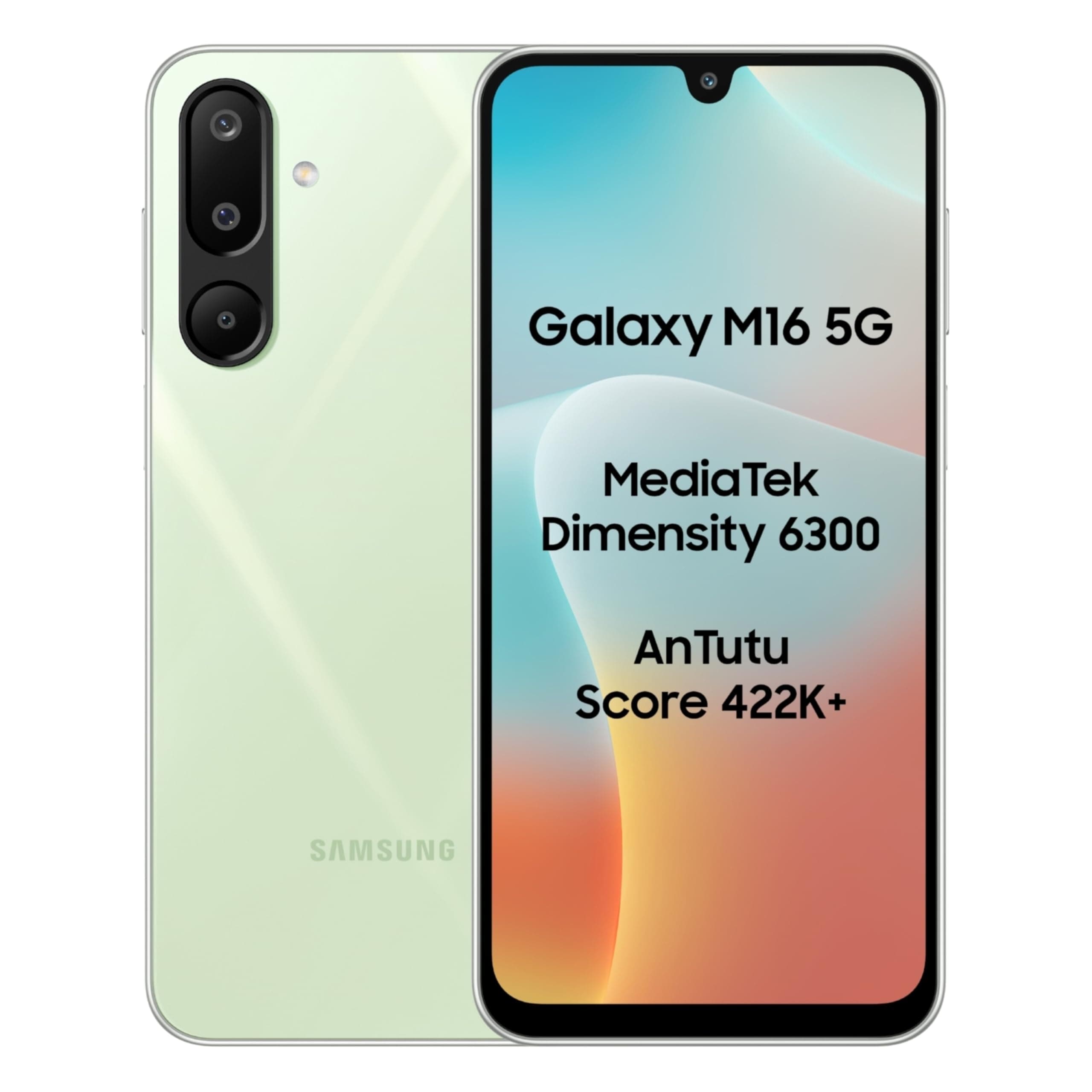 Samsung Galaxy M16 5G (Mint Green, 4GB RAM, 128 GB Storage) | MediaTek Dimensity 6300 | AnTuTu Score 422K+ | Super Amoled Display | 25W Fast Charging ...