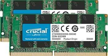 Crucial Memory Bundle with 16GB (2 x 8GB) DDR4 PC4-21300 2666MHz SODIMM (CT2K8G4SFS8266) Compatible with Latitude 3300, 3301, 3390, 3400, 3480, 3490, ...