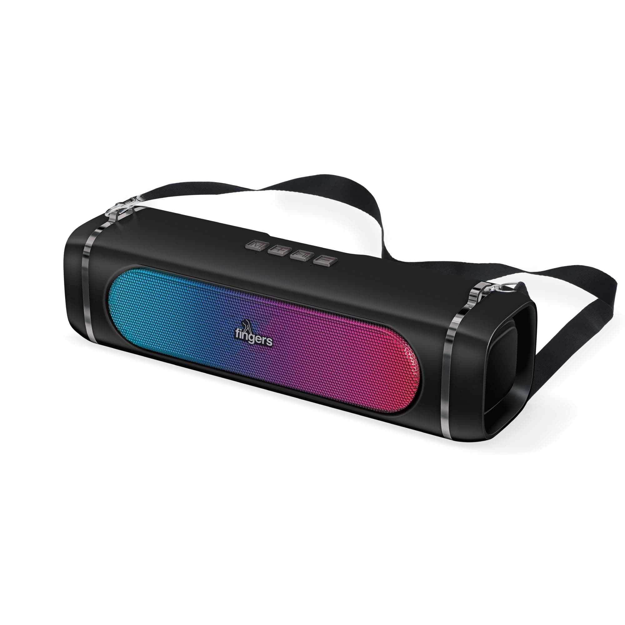 FINGERS SoundPower-20 Bluetooth Portable Speaker with Powerful 20 W Deep Bass, Mesmerizing RGB Lights, 9-Hour Playtime, Free Carry Strap, Built-in Mic...