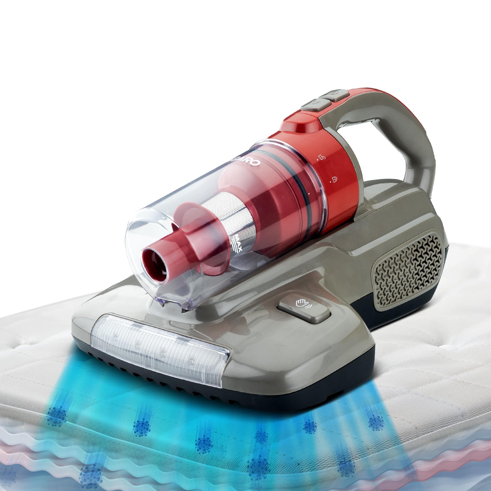 AGARO Grand Bed Vacuum Cleaner, Cyclonic Technology for Dust Collection, UV Light Sterilization, 12kPa Suction Power, Suitable for Bed, Sofa, Pillow and Other Fabric Surfaces, Grey & Black