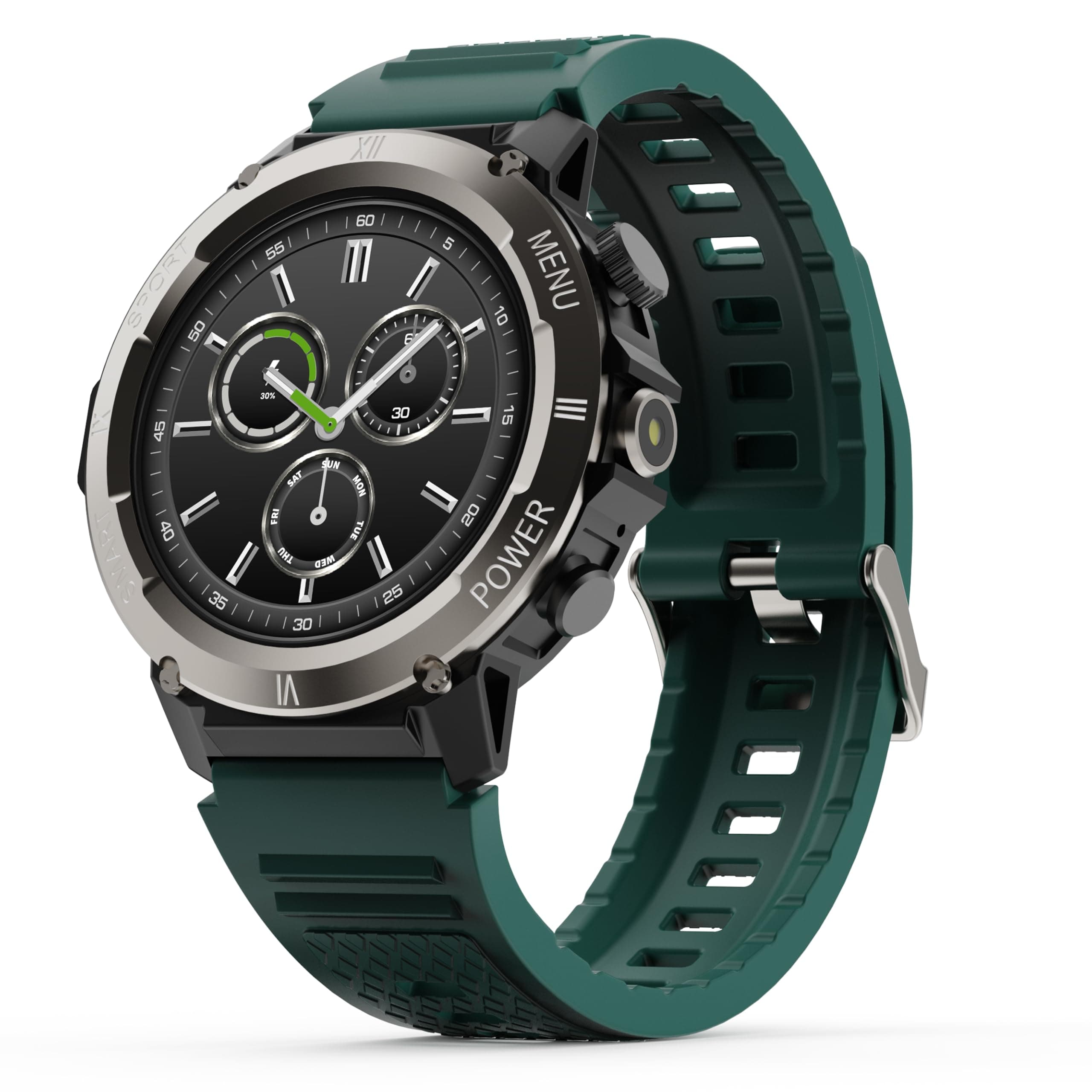 GOBOULT Newly Launched Tuff Hawk Smart Watch 1.39'' HD Display, BT Calling, Working Crown, 150+Watchfaces, 450 Nits Brightness, AI Voice Assistant, Sp...