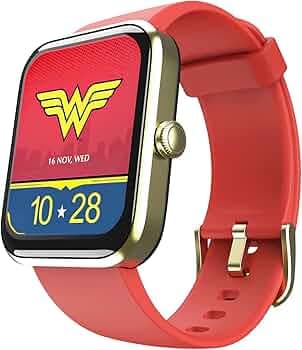 boAt Xtend Smartwatch Wonder Woman Edition with Alexa Built-in, 1.69” HD Display, Multiple Watch Faces, Stress Monitor, Heart & SpO2 Monitoring, 14 Sports Modes, Sleep Monitor, 5 ATM(Amazonian Red)