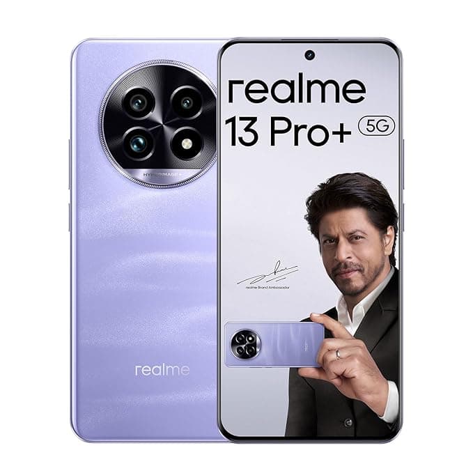 realme 13 Pro+ 5G Smartphone 8+256GB Purple,6.67inch Screen,120HZ Curved Vision Display,80W SUPERVOOC Charge,82MP Camera,Qualcomm Snapdragon 7s Gen2,IP65
