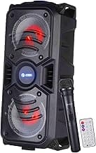 Zoook Rocker Thunder Plus 40 watts Karaoke Bluetooth Party Speaker with Wireless Mic/6.5 inch Dual Driver/USB and TF/LED lights/4000 Mah Battery/FM/To