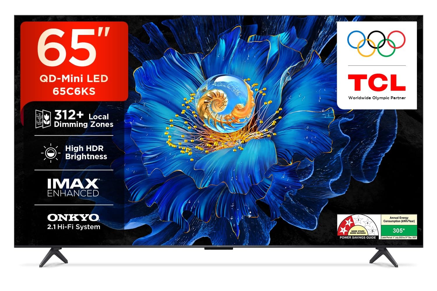 TCL 164 cm (65 inches) 4K Ultra HD Smart QD-Mini LED Google TV 65C6KS