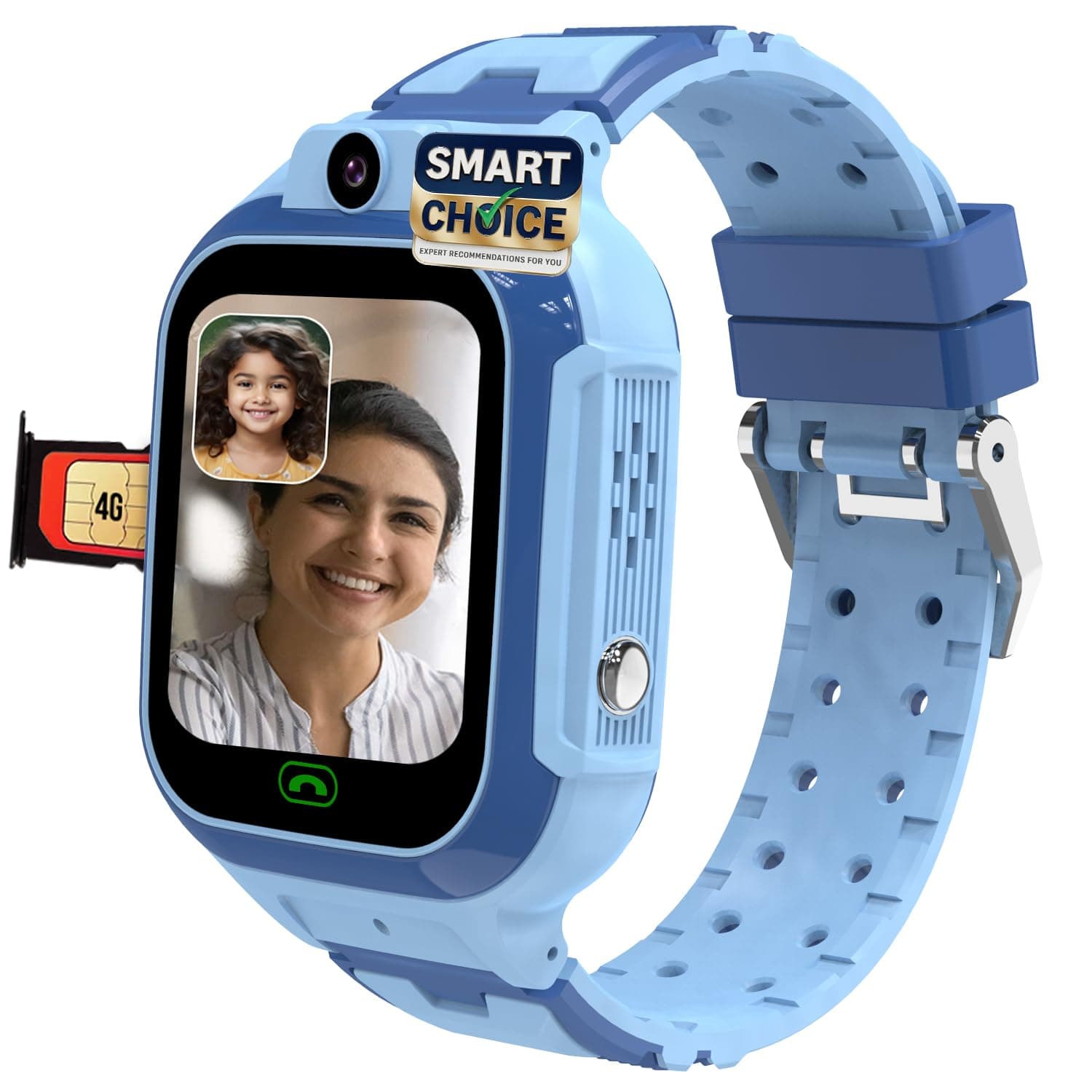 sekyo Carepal Pro Smartwatch For Kids with 7 Games| Video & Voice Calling | AGPS/LBS Tracking Watch with Mobile Tracking, SOS, Calling Function for Kids Safety, Smart Watch for Kids Girls Boys | (Blue)