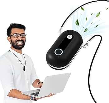 atovio Wearable & Portable Air Purifier, Compact & Personal, TESTED AT IIT KANPUR, MADE IN INDIA, No Filter Required, Removes 99.9% Pollutants-PM0.01,...