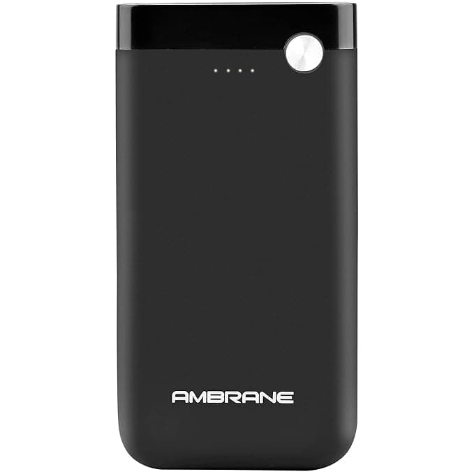 Ambrane 10000mAh Li-Polymer Powerbank with Fast Charging, Rubberized Finish & Compact Size (PP-11, Black) Power Banks