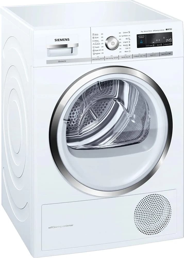 Siemens 9 kg Front Loading Tumble Dryer with Heat Pump (WT45W460IN, White)