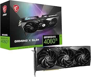 MSI GeForce RTX 4060 Ti Gaming X Slim 8G GDDR6 128-bit Gaming Graphic Card