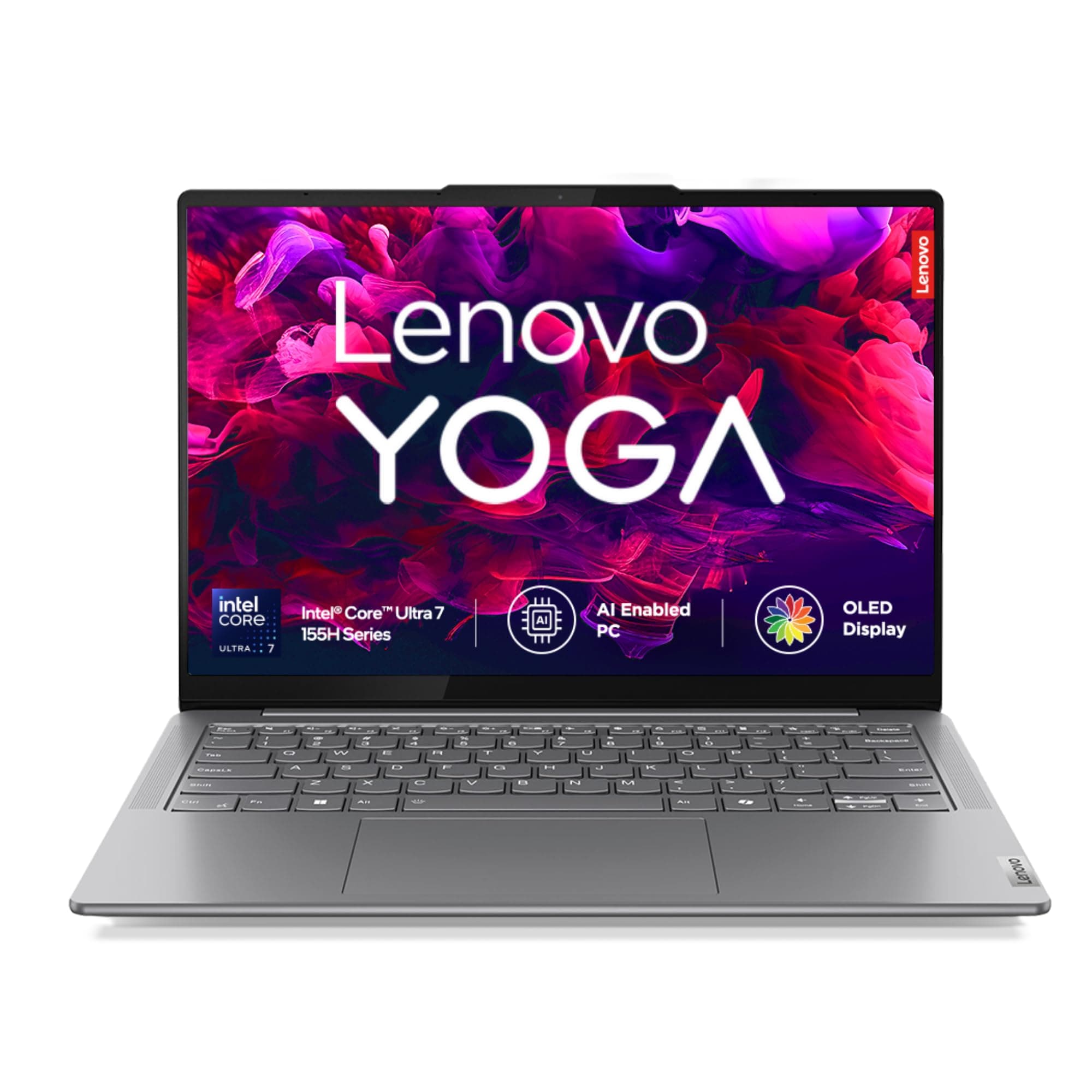 Lenovo Yoga Slim 7 Intel Core Ultra 7 155H Built-in AI 14"(35.5cm) WUXGA-OLED 400Nits Laptop (32GB RAM/1TB SSD/60Hz/100% DCI-P3/Win11/Office Home 2024/1Yr ADP Free/Grey/1.39Kg), 83CV008XIN