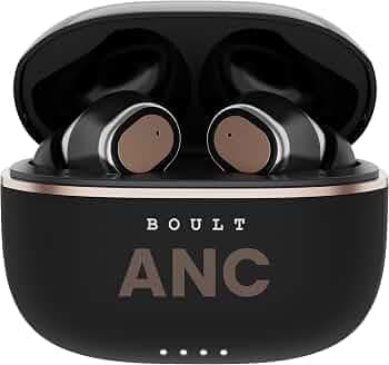 Boult Audio Z40 Ultra Truly Wireless in Ear Earbuds with 32dB Active Noise Cancellation, 100H Playtime, Dual Device Pairing, Quad Mic ENC, 45ms Low La...