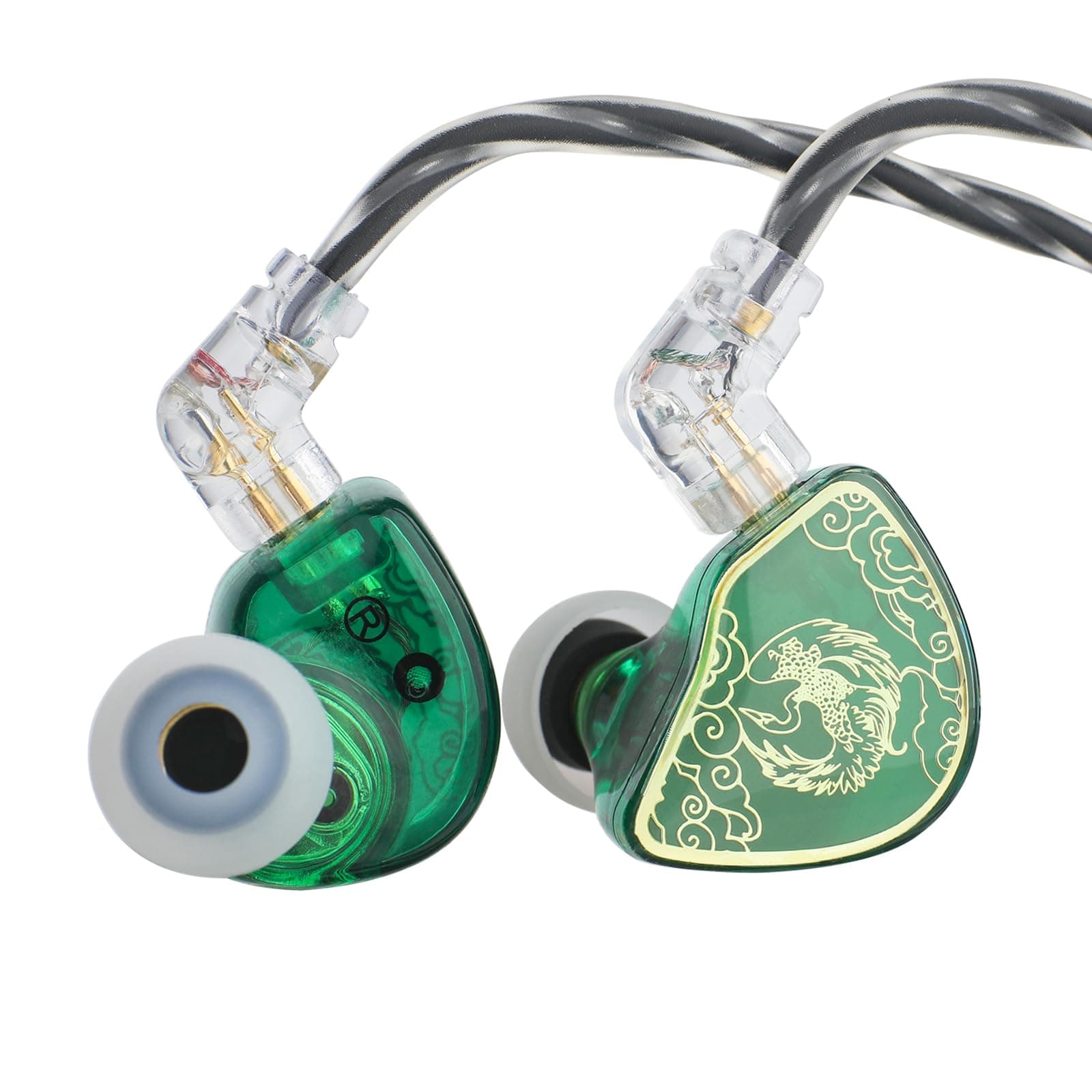 Linsoul TANGZU Waner S.G HiFi 10mm Dynamic Driver PET Diaphragm in-Ear Earphone with Ergonomic Shape, Detachable 2Pin OFC Braided Cable for Audiophile...