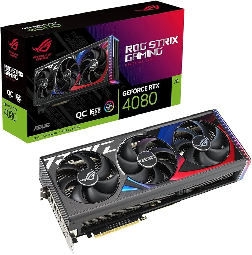ASUS ROG Strix GeForce RTX 4080 16GB GDDR6X OC Edition - Black (ROG-STRIX-RTX4080-O16G-GAMING)