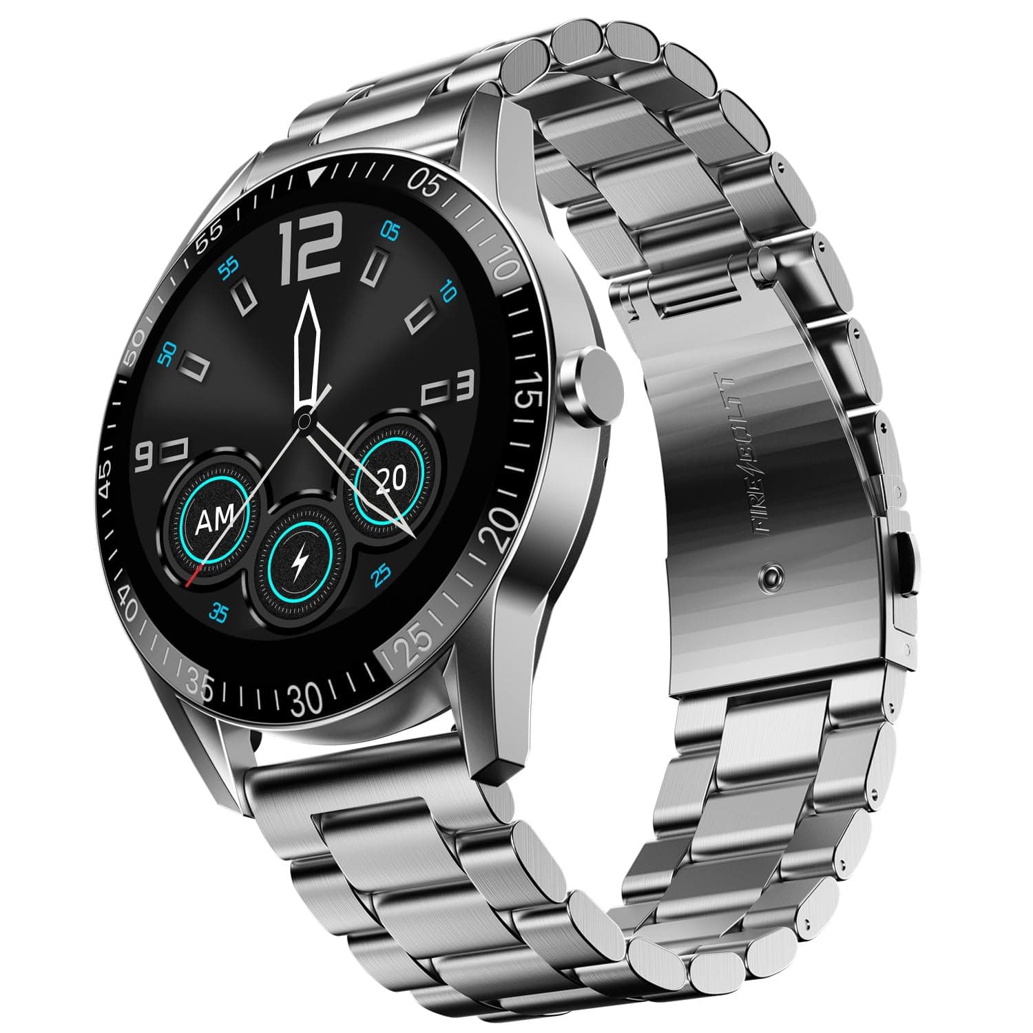 Fire-Boltt Talk 2 Pro Ultra 1.39" Round Display Stainless Steel Luxury Smart Watch, Bluetooth Calling & 360 Health Monitoring, 123 Sports Modes, Inbui...