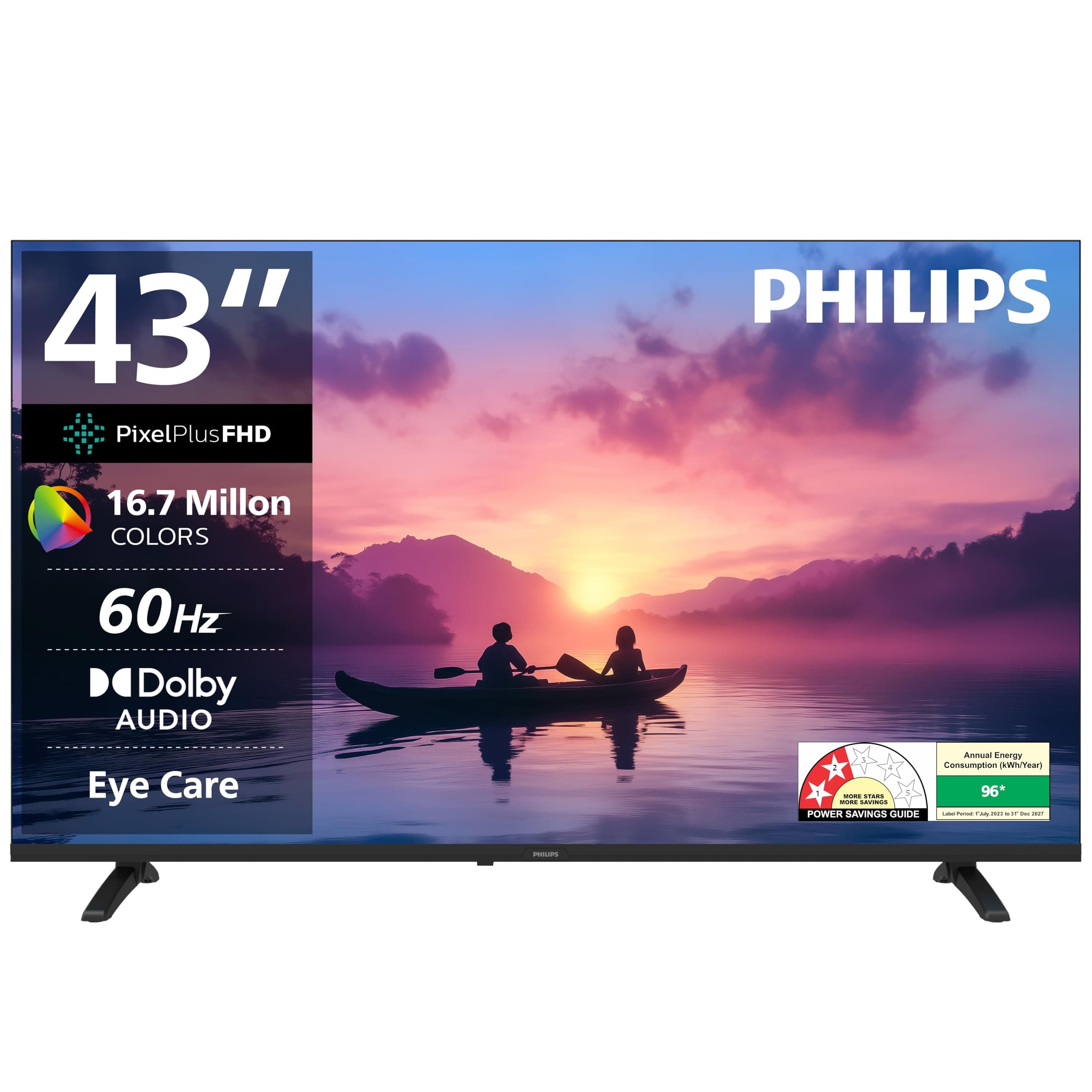 Philips 109 cm (43 inches) Mirage Series Frameless Full HD Smart LED Google TV 43PFT6130/94