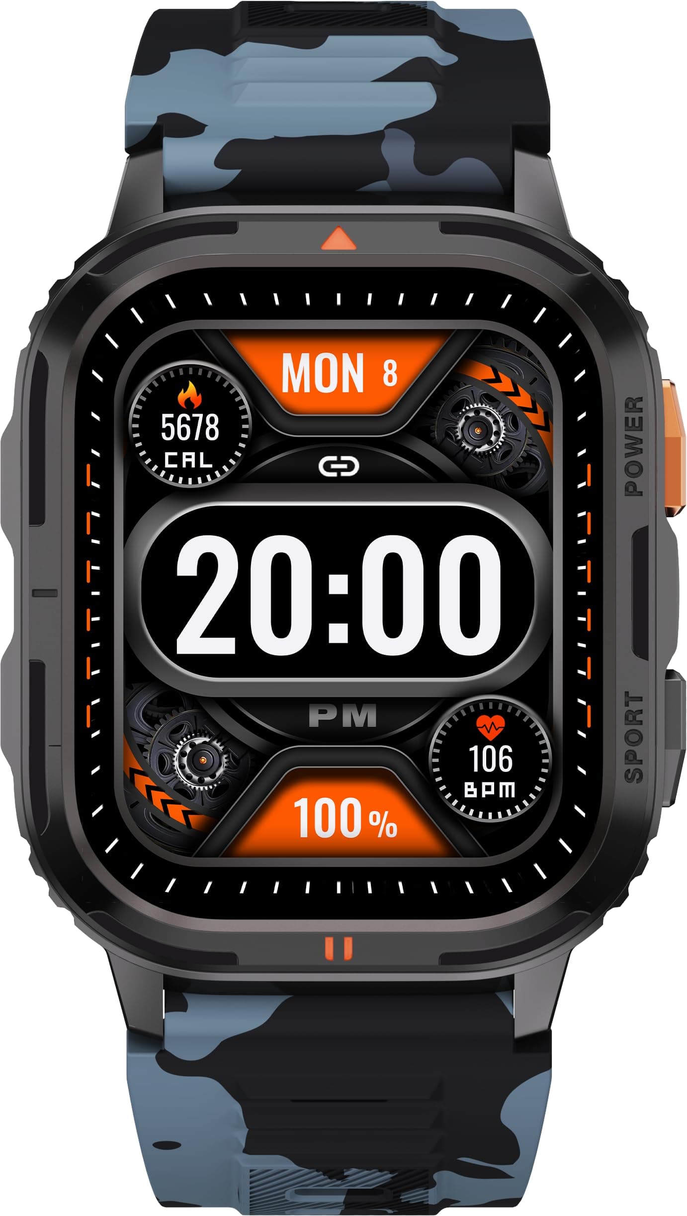 Fastrack Xtreme S Rugged Smart Watch with 1.93" AMOLED Square Display, BT Calling, 24/7 Health Suite, IP67, 60Hz Dynamic Refresh Rate, Vitality Index,...