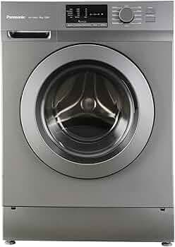 Panasonic 8 kg Fully-Automatic Front Loading Washing Machine (NA-128XB1L01, Silver, Inbuilt Heater)