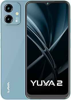 Lava Yuva 2 (3 GB RAM, UFS 2.2 64GB Storage) - Glass Blue|Unisoc T606 Octa Core Processor| 90 Hz Refresh Rate|Side Fingerprint Sensor|13MP Dual AI Cam...