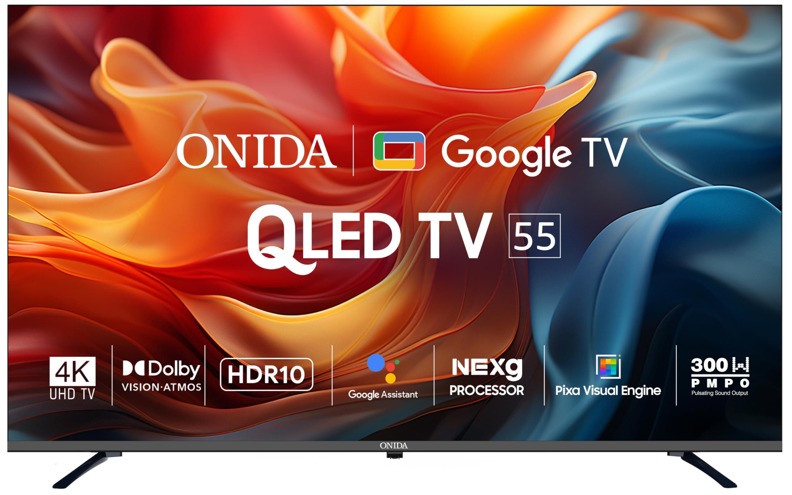 ONIDA 139 cm (55 inches) Nexg Series 4K Ultra HD Smart Google QLED TV QZ55UI