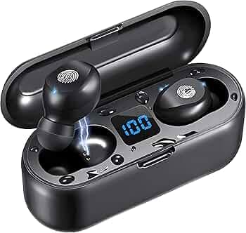 VEHOP Power True Wireless Earbuds, TWS Earbuds with Reverse Charging, Bluetooth 5.2, 35hrs Playtime, IPX7 Sweat-Proof, Large Battery with Fast Chargin...