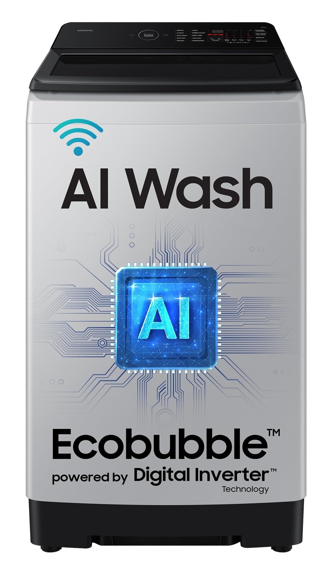 Samsung 8 Kg, 5 Star, AI Wash, AI Ecobubble, AI Energy Mode, AI VRT+, Super Speed, Soft Closing Door, Wi-Fi, Digital Inverter, Fully-Automatic Top Loa...