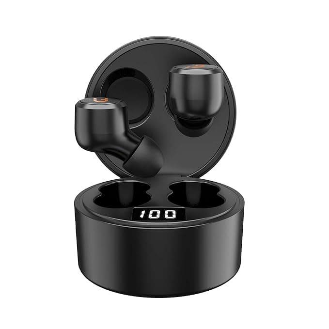 GIONEE Atom Truly Wireless Bluetooth in Ear Earbuds with Mic (Black) In-Ear