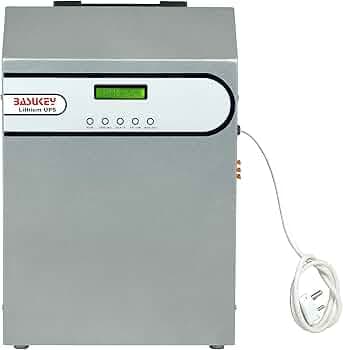 Basukey Lithium Ups/Inverter with Inbuilt Battery (100Ah) ! Capacity in VA 1250|Capacity in Watts 1000|DC Voltage 25.6 Wall Mount Design for Home/Offi...