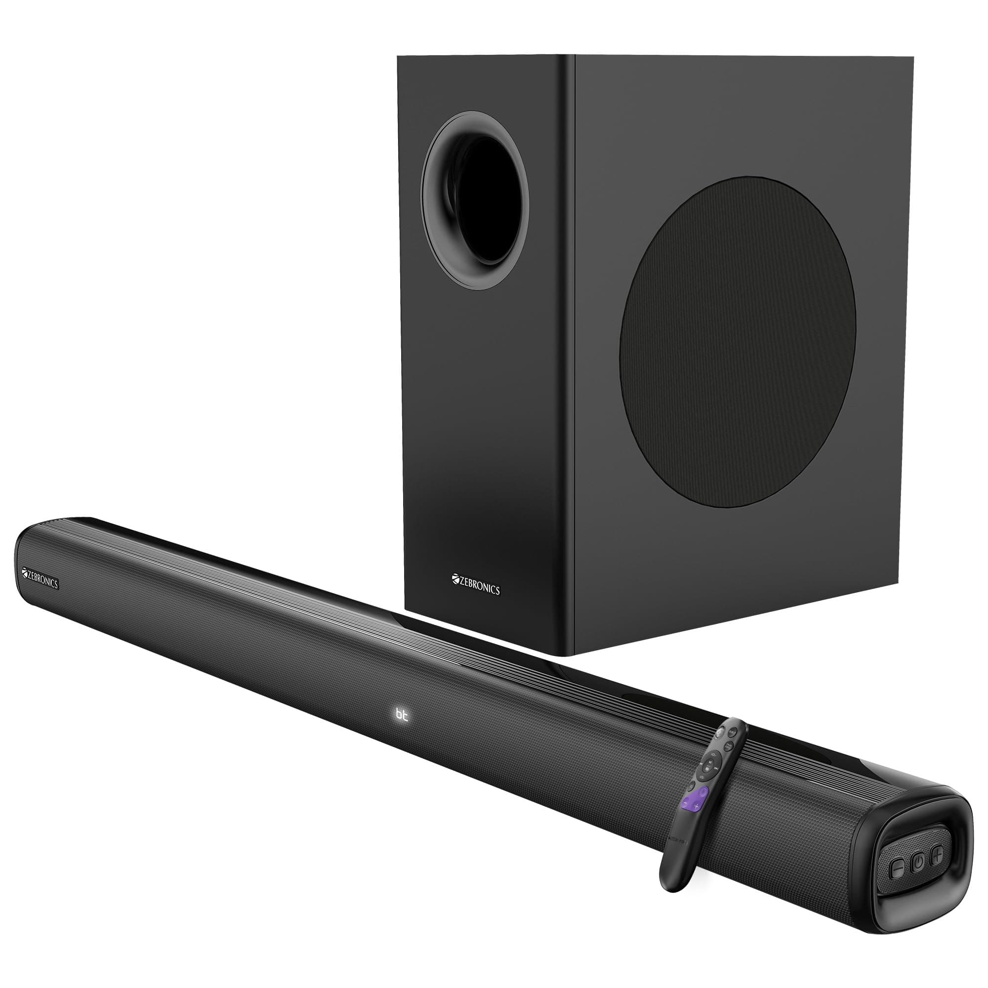 ZEBRONICS Juke BAR 4100 Soundbar, 200 Watts, Virtual 5.1, Quad Driver Soundbar, 6.5" Subwoofer, Wall Mountable, Bluetooth v5.0 | HDMI (ARC) | Optical ...
