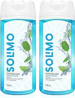 Amazon Brand - Solimo Shower Gel, Cool Menthol - 250 ml (Pack of 2)