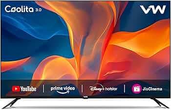 VW 101 cm (40 inches) Linux Frameless Series Full HD Smart LED TV VW40C3 (Black) | with 18 Months Warranty