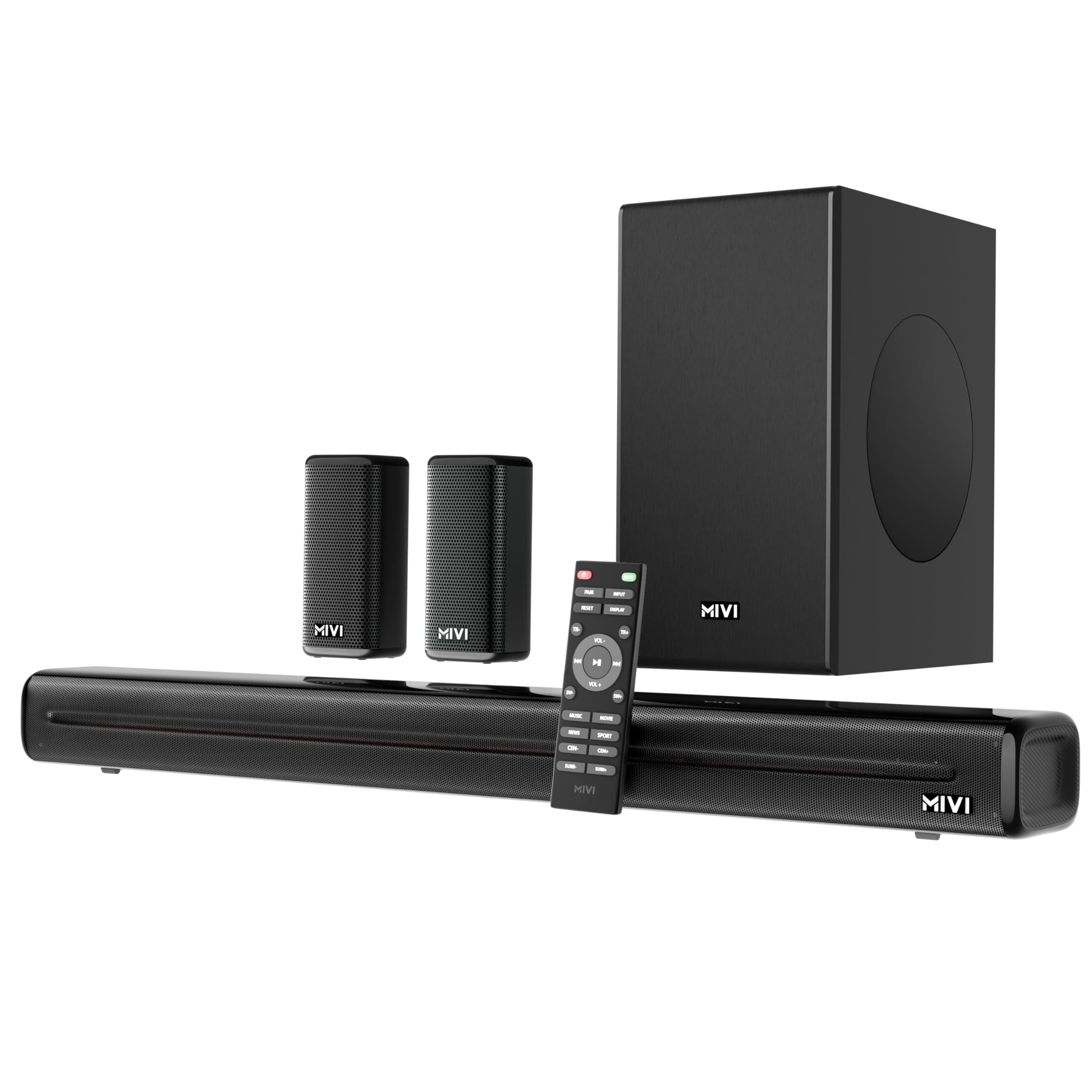 Mivi Nex 650 Soundbar [New Launch], 650 Watts, 5.1 Channel System with Sound bar, Satellite Speakers and Subwoofer, Nex Surround Feel Technology, Mult...