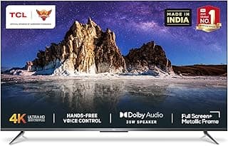TCL 139 cm (55 inches) AI 4K Ultra HD Certified Android Smart LED TV 55P715 (Silver) (2020 Model) | With Remote Less Voice Control