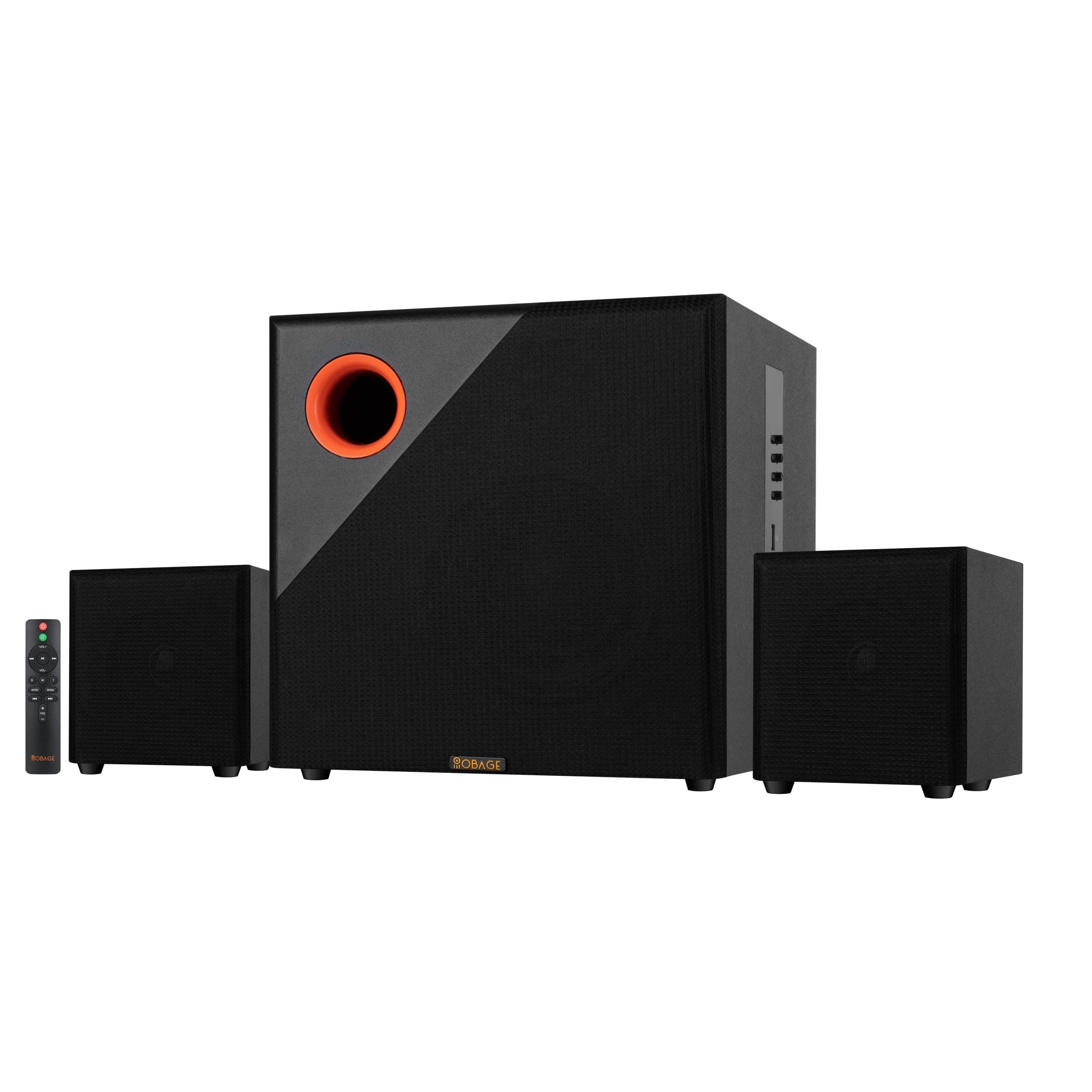 OBAGE Newly Launched Zylo-6 2.1 Home Theatre Speaker System | 100W Output | HDMI ARC, Latest Bluetooth 6.0, FM, AUX | Digital Bass, Mid & Treble Contr...
