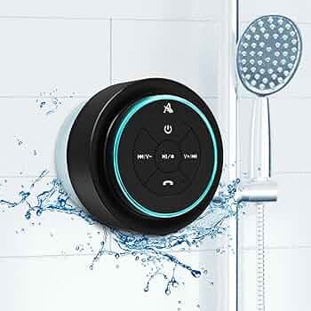 XLEADER SoundAngel Mate - Premium 5W Shower Speaker IPX7 Waterproof Bluetooth Speaker with Suction Cup, 3D Crystal Sound & Bass, Perfect Mini Portable...
