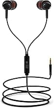 Foxin in-Ear Sweat-Proof Wired Earphones with 10.00 mm Bass Driver, in-line Mic, Noise Cancelling Headset with 1.2m Tangle-Free Cable for iOS and Andr